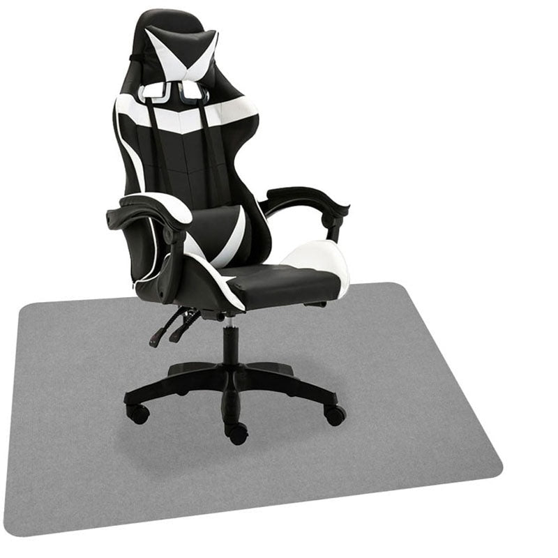 Carpet chair mat floor protector in light grey showing full size