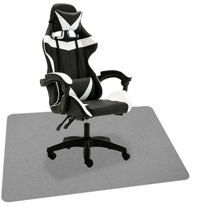 Carpet chair mat floor protector in light grey showing full size