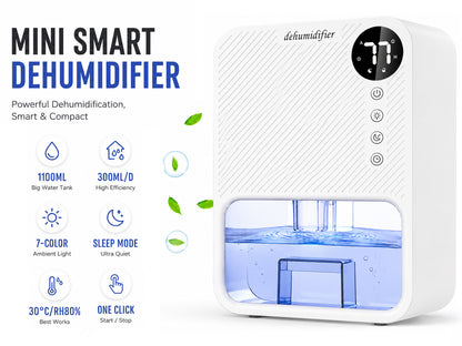 Dehumidifier 1100ml Portable