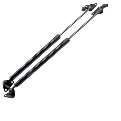 Tailgate gas strut for Toyota Hiace low roof showing black aluminium finish