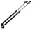 Tailgate gas strut for Toyota Hiace low roof showing black aluminium finish