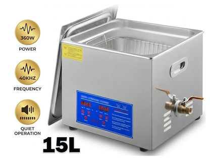 Heated Ultrasonic Cleaner 15L