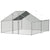 Outdoor chicken coop 4Mx3M showing full metal frame