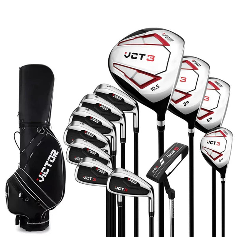 Men golf clubs set with bag 12pcs showing full set layout