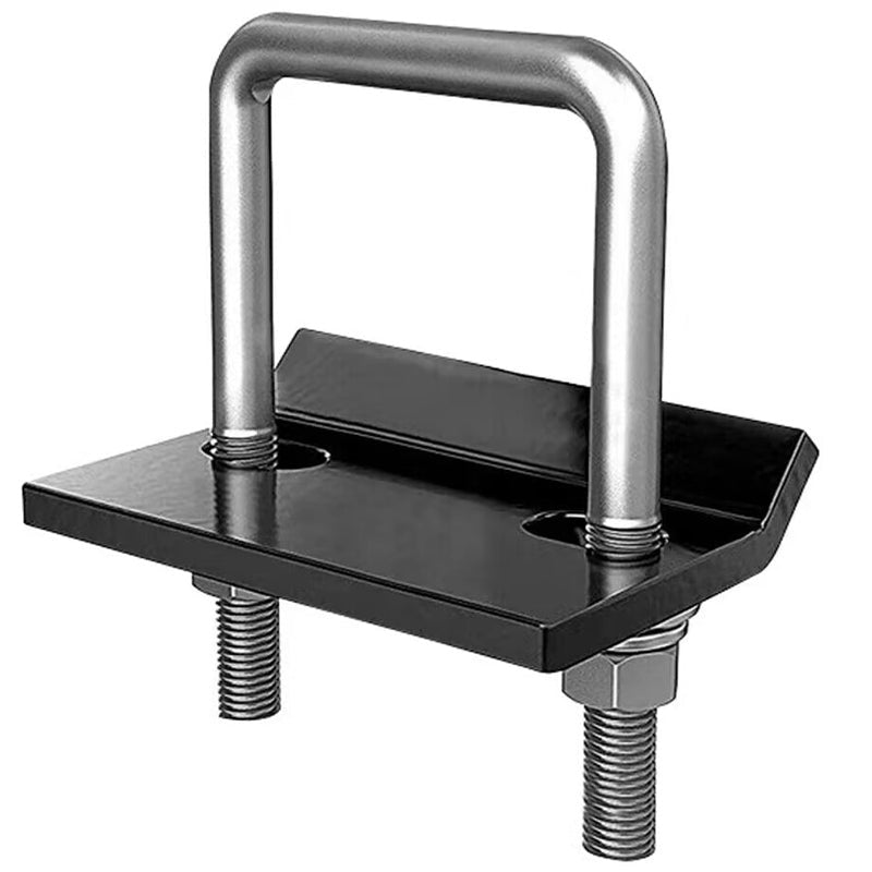 Hitch tightener anti rattle stabiliser showing black steel plate