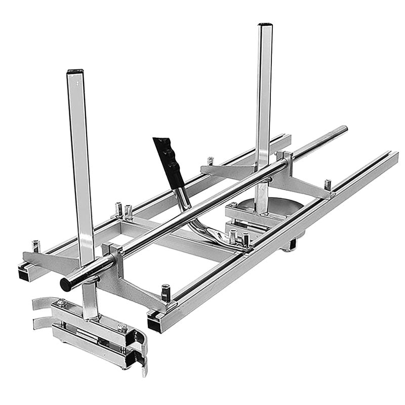 Chain saw mill frame 48 inch aluminium side view showing frame structure