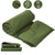 Heavy duty tarpaulin tarp in green showing full size 25 by 36 metres
