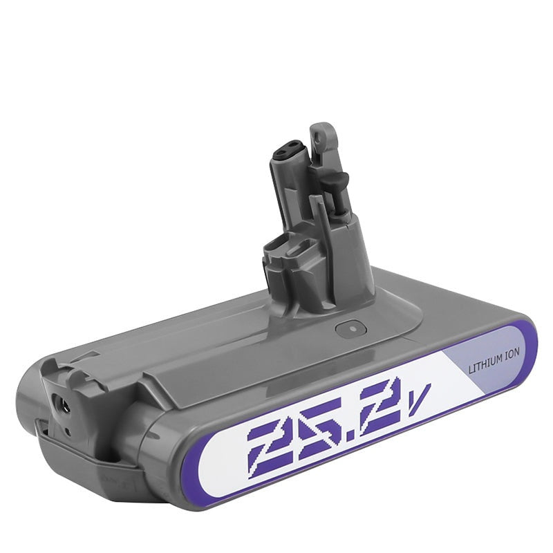 Dyson V11 replacement battery showing screw-in connection