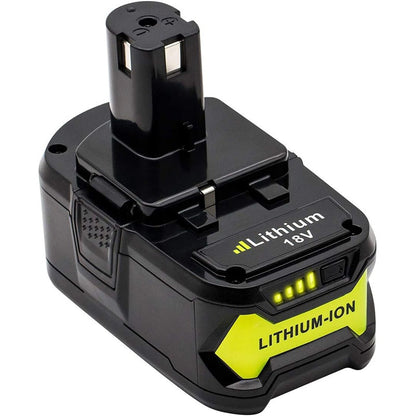 Ryobi 18V 6Ah replacement battery showing front view