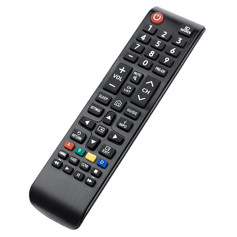 Samsung TV remote control front view with silicone buttons
