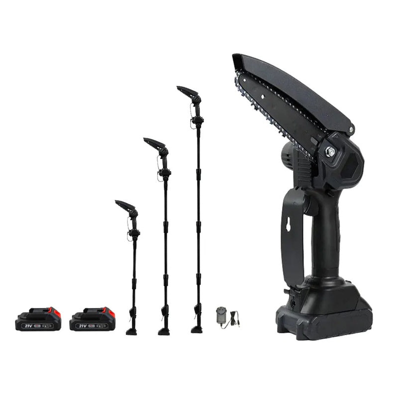 Mini Chain saw cordless power chain saw showing 6 inch blade detail