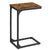 Coffee table side table brown wood look front angle