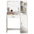 Dressing Table with LED Light white finish front view