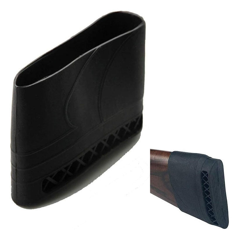 Rifle recoil pad black rubber close up of material texture