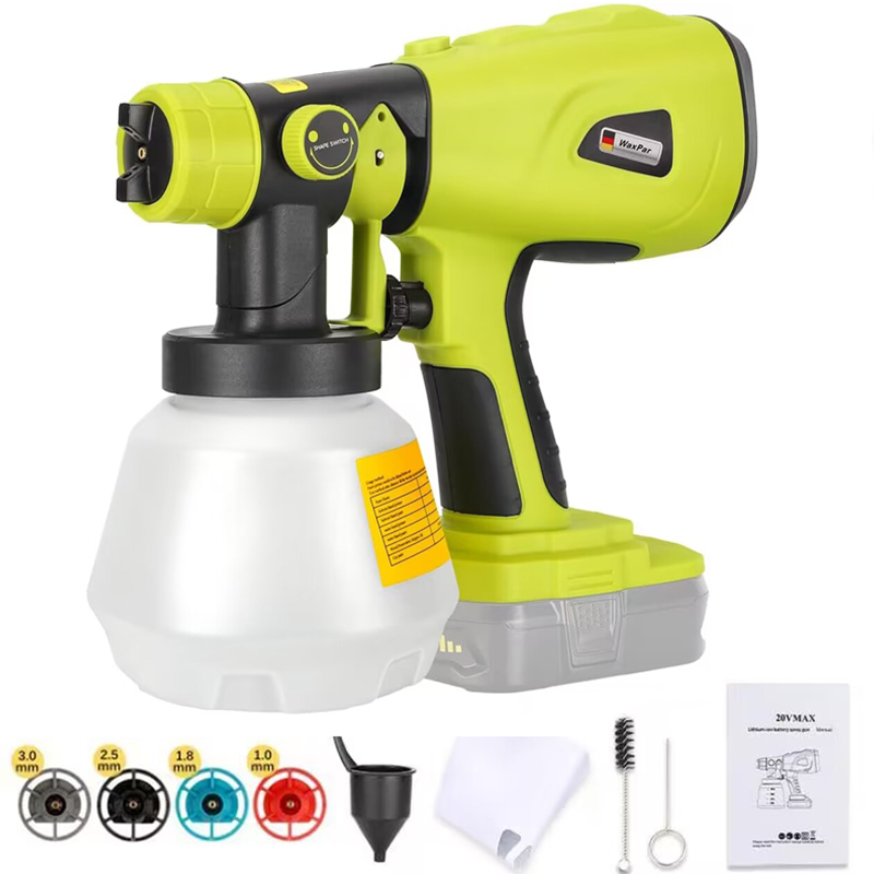 Cordless paint sprayer with ergonomic handle for comfort