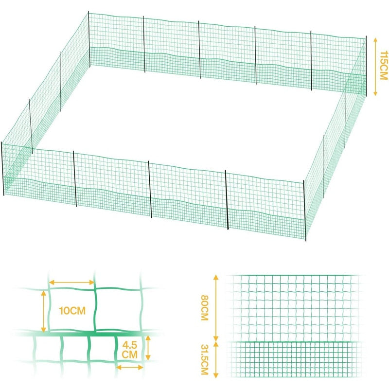 Chicken fence poultry coop mesh net showing full 24 metre length