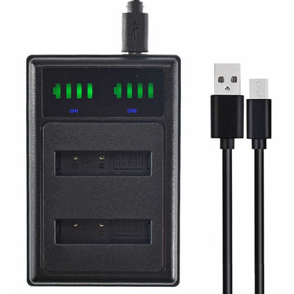 Battery charger for Sony NP-BD1 showing slim black design