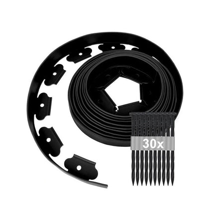Garden lawn edging 10m black flexible roll for garden borders