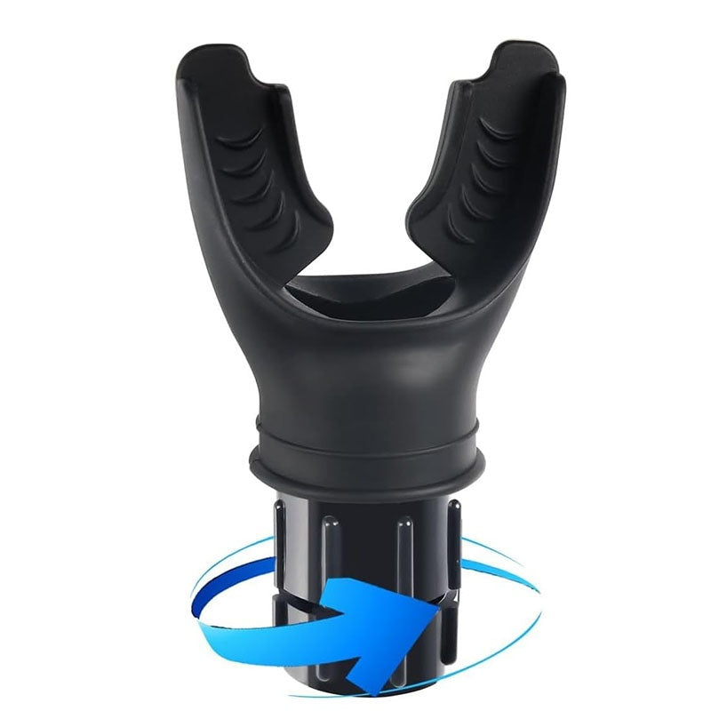 Breathing trainer lung exerciser in black silicone material