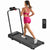 Compact flat treadmill side view showing slim foldable design