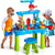 Outdoor sand and water table showing colourful three-tier design
