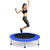 Mini foldable rebounder trampoline showing blue jumping mat