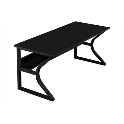 Computer desk office desk table 120cm black top view