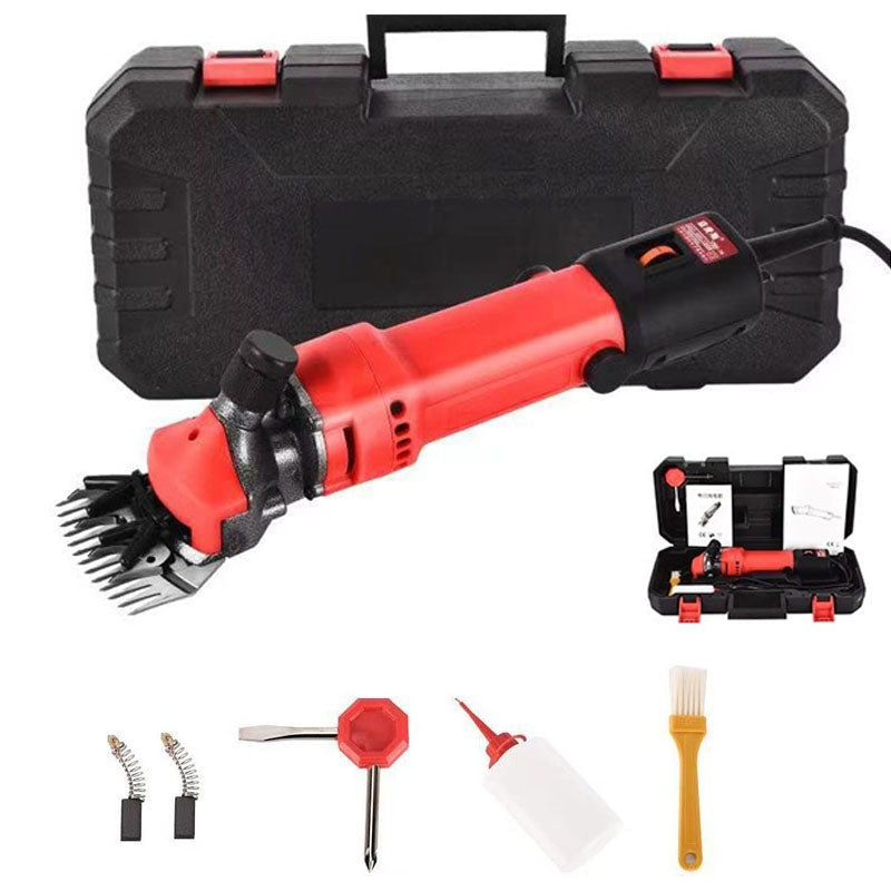 Sheep clipper 850W showing red plastic and aluminium body