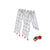 Folding aluminium access ramp pair showing full 23m length