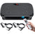 Vibration plate exercise machine showing compact black design