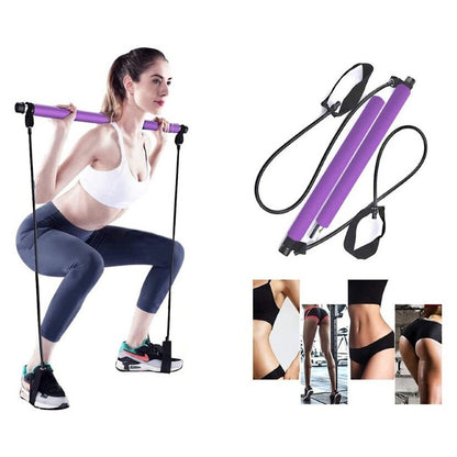 Pilates Stick Bar with Resistance Bands