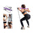 Portable Pilates bar kit showing purple resistance band and foam handles