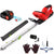 Hedge trimmer cordless side view showing ergonomic soft grip handle