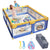 Portable baby playpen fence gate showing blue and yellow colours