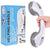 Bathroom suction grab bar showing white ABS plastic material