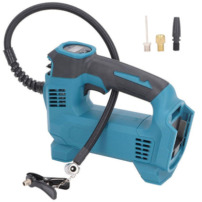 Cordless car tyre inflator pump with backlit LCD screen