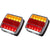 LED trailer tail light kit showing front view with red and amber LEDs