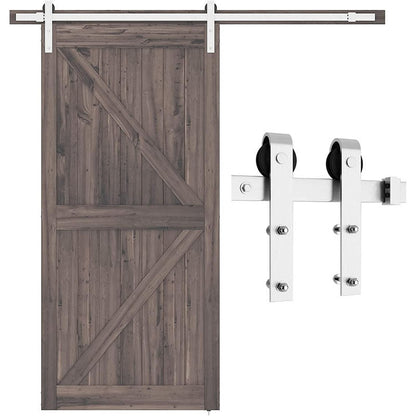 Barn door hardware 2m stainless steel track close up