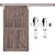Barn door hardware 25m steel track with brushed nickel finish