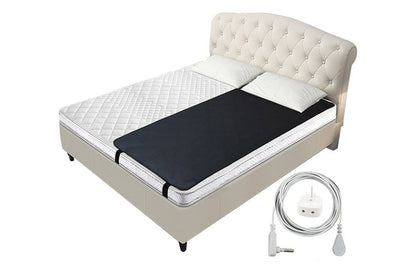 Close up of earthing mat conductive carbon leatherette material