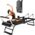 Foldable Pilates reformer machine in black showing full length