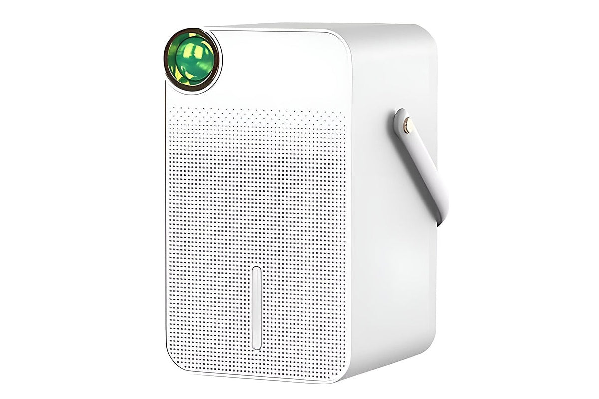 Side angle of dehumidifier showing compact ABS material