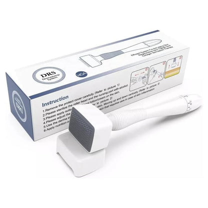 Derma Stamp microneedling tool showing adjustable needle length