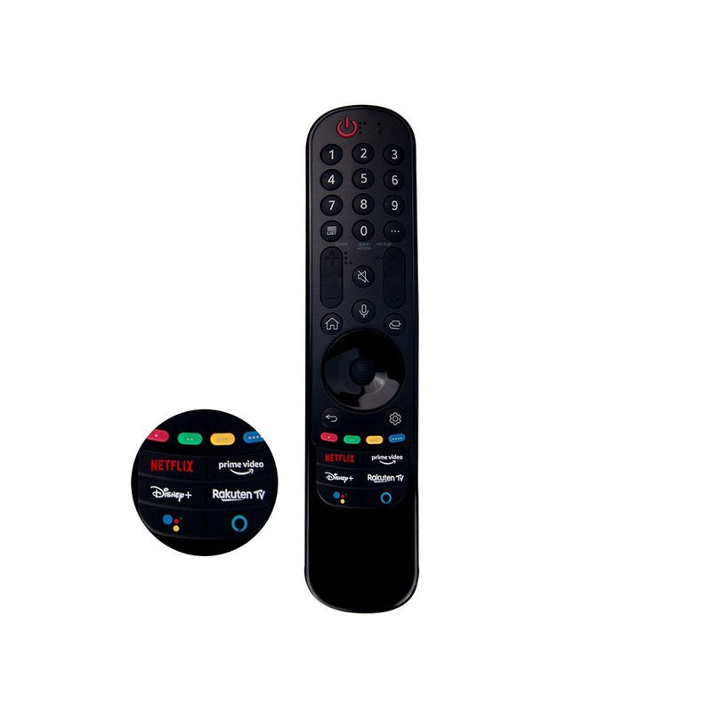 LG TV replacement remote control front view in black