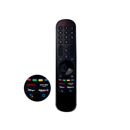 LG TV replacement remote control front view in black