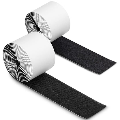 Velcro tape 5m x 5cm black nylon roll close up