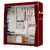 Wardrobe organiser in wine red showing full front view