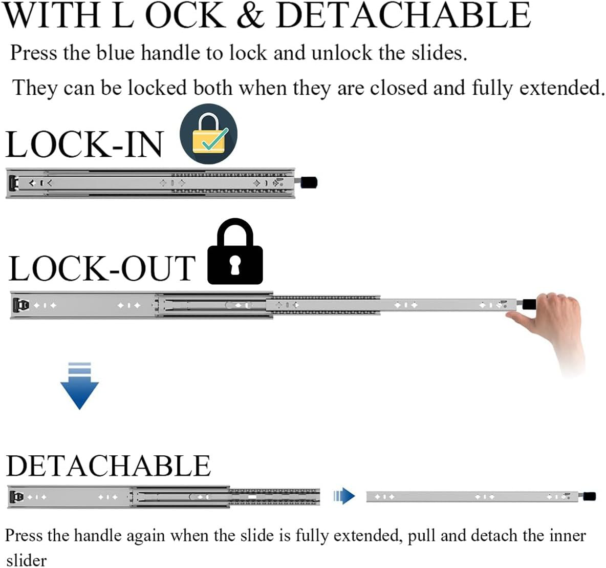 12" Drawer Slides Runner