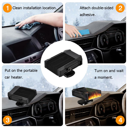 Car Heater For Windscreen 2 in 1 Portable 12V