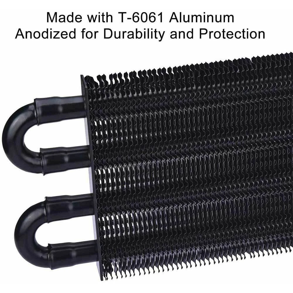 Universal 4 rows oil cooler radiator with mounting accessories included